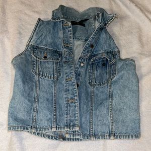 small denim jean vest